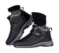 Botas de nieve para hombre y mujer, botas de nieve para invierno, impermeables, aisladas, cálidas, antideslizantes, ajustables, cómodas, suela de meter con puntera ancha, forro de piel, botas de