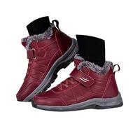 Botas de nieve para hombre y mujer, botas de nieve para invierno, impermeables, aisladas, cálidas, antideslizantes, ajustables, cómodas, suela de meter con puntera ancha, forro de piel, botas de