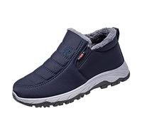 Botas de Nieve para Mujer a Prueba de Agua Botas de Nieve para Hombre en otoño e Invierno Color sólido Confort Algodón Engrosado Cálido Fondo Plano Punta Redonda Cómodas Botas de Invierno para Mujer