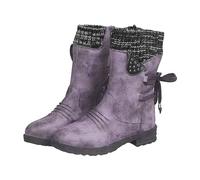 Botas de nieve para mujer, cálidas, botines para mujer, botas de senderismo con tacón, cremallera lateral, antideslizantes, para exteriores, botas de invierno, cómodas botas de tiempo libre, botas de