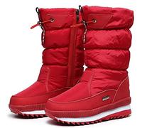 Botas de Nieve para Mujer con Cremallera Invierno Construido para la Comodidad, Invierno II Botas Impermeables Forradas de Piel Frosty Warm Antideslizante,D,36