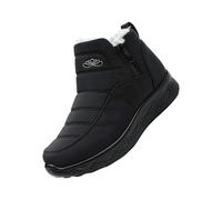 Botas de nieve para mujer, impermeables, acolchadas, botas de invierno con forro polar, cálidas, de ajuste ancho, impermeables, con forro aislante, zapatos de invierno de larga duración para uso al