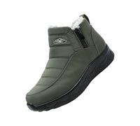 Botas de nieve para mujer, impermeables, acolchadas, botas de invierno con forro polar, cálidas, de ajuste ancho, impermeables, con forro aislante, zapatos de invierno de larga duración para uso al