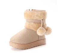 Botas de Nieve para Niños Invierno Calentar Anti-Deslizante Botines Niñas Felpa Forradas Botas de Bebés Unisexo Zapatos Cómodos Ligero Planas Zapatos