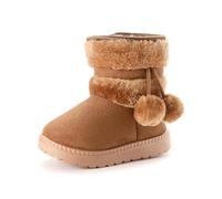 Botas de Nieve para Niños Invierno Calentar Anti-Deslizante Botines Niñas Felpa Forradas Zapatos Cómodos Ligero Planas Zapatos Botas de Bebés Unisexo