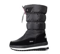 Botas de nieve protectoras de invierno para mujer, de color sólido, con suela gruesa y forro polar, sin cordones Zapatillas Mujer Modernas Zapatos Interior Mujer