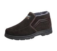 Botas de nieve suaves de color sólido Slip On Fondo Plano Senderismo Ocio Botas de Nieve Calientes Zapatos de Algodón Botas de Goma 45.5, A., 43 EU