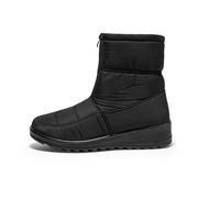 Botas de Nieve Zapatos Mujer,Popoti Botas de Nieve Calientes Botines Forradas Cortas Cuña Boots Medias Borla Zapatos Invierno Outdoor Botines (Negro-A, 38)