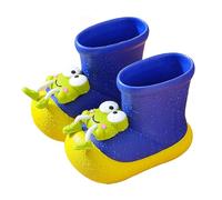 Botas De Niña Invierno 23 - De Lluvia para S con Boca Elástica Y Suela Texturizada Antideslizantes Ligeras Y Cómodas para Estudiantes De Primaria (Blue 35 Little Child)