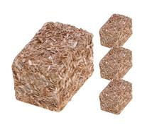 Botas de paja | 4 botas de paja artificial | Rueda en miniatura para accesorios de granja occidental | Decoración de casa de muñecas | de heno para la mesa de cosecha