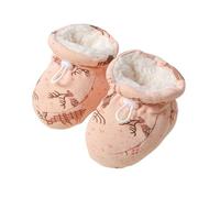 Botas de piel cálidas para bebé, zapatos de felpa de algodón con dibujos animados para bebé, botines para caminar con suela suave para bebé niño niña (Pink,6-12 months)