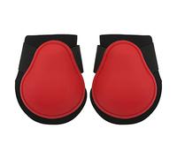 Botas de pierna trasera de caballo botas de tendón de caballo que apoya la protección duradera para saltar a alta velocidad entrenamiento ecuestre deportivo PU neopreno 1 par (Patas traseras rojas l)