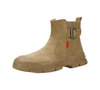 Botas de punta compuesta, pinchazos, tobillo alto, para construcción, puntera compuesta, pinchazos, tobillo alto, ligeros, absorción de golpes, zapatos de trabajo