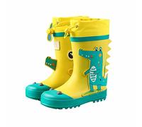 Botas de punto para bebé niña, zapatos de lluvia para niños y niñas, botas de agua para bebés, botas de agua para niños grandes y pequeños, con cordón elástico, botas de invierno para niños pequeños