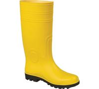Botas de PVC Fortis S5 talla 47 amarillo con tapa de acero, suela