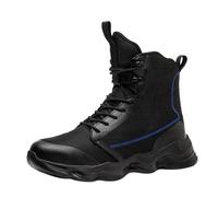 Botas de seguridad impermeables para hombre, botas de seguridad para hombre, para senderismo, senderismo, montañas, exteriores, campestre, botas de trabajo, ligeras, antideslizantes, resistentes a