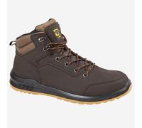 Botas De Seguridad Para Hombre Grafters De Cuero Con Cordones Marrón