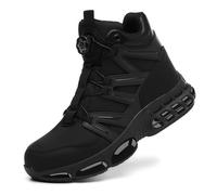Botas de Seguridad para Hombre Mujer Impermeable Botas de Trabajo Punta de Acero Ligeras Comodas Zapatos de Seguridad Deportivos Colchón de aire C21/Negro 44