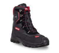 Botas de seguridad para motosierra de cuero Yukon Oregon, negras/rojas