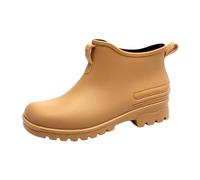 Botas de seguridad ropa exterior zapatos de agua versátiles fondo grueso cómodos zapatos de goma de cocina antideslizantes para hombres y mujeres botas nieve elegantes, amarillo, 37 EU