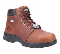 Skechers Workshire, Botas para Hombre, Brown Embossed Leather, 47.5 EU