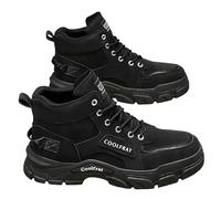 Botas de senderismo al aire libre para hombre, antideslizantes, impermeables, con soporte de arco, transpirables, botas de trabajo de seguridad, gruesas, antideslizantes, zapatillas ortopédicas de