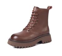 Botas de Senderismo de Mujer Impermeables Antideslizante Plataforma, Estilo Inglés con Cordones para Viajar