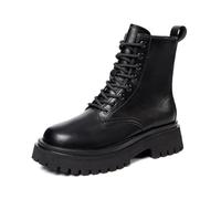 Botas de Senderismo de Mujer Impermeables Antideslizante Plataforma, Estilo Inglés con Cordones para Viajar