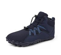 Botas de Senderismo Invierno for Hombre, Botas Nieve cálidas con Drop Cero, Zapatillas Impermeables Puntera Ancha for y Caminatas al Aire Libre, Unisex(Blue,EU 44)
