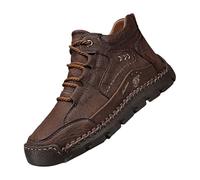 Botas de senderismo para hombre, impermeables, de piel, botas de trabajo, tácticas, zapatos planos, altos, antideslizantes, botas de invierno, botas de trekking, botines con cordones, resistentes al