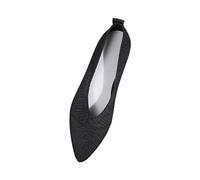 botas de soldador Verano 2024 Women Flats Shoes Round Toe Weave Shallow Cut Hollow Flat Shoe Breathable Sleeve Sole Work Shoes Journey Office Q-748 Black 9.5
