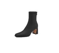 Botas de tacón Alto Botas de Mujer de Moda Cabeza Cuadrada Botas elásticas Otoño e Invierno Grueso con Botas de Moda Transpirable Temperamento Botas de Tobillo