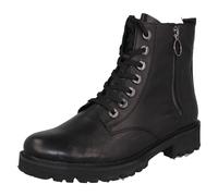Botas De Tobillo Casual Con Cierre De Cremallera Y Cordones Para Damas - D8671
