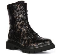 Botas De Tobillo Cómodas Para Mujeres Negras Y Doradas UK 4 - 8