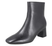 Botas De Tobillo De Cuero Inteligente Con Tacón Cuadrado Para Dama - Fernie Zip