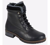 Botas De Tobillo De Cuero Negros Para Mujer Casual De Moda Woodland Frontier