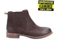 Botas De Tobillo De Cuero Para Mujer Hush Puppies Edith Diseño De Moda Marrón