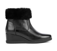 Botas De Tobillo De Cuña Para Mujeres Geox Anylla Comfort De Moda Negras