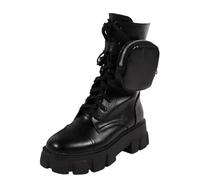 Botas de tobillo de plataforma gótica de mujeres con botines de ala de murciélagos Tisos de bloque grueso de punta redonda botas de combate de motocicleta punk cómodas botines góticos cortos
