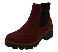 Botas De Tobillo Para Dama Rieker De Cuero/Microfibra Con Tacón Grueso - 79265
