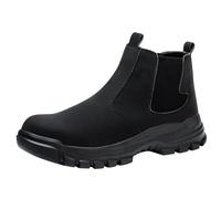 Botas de trabajo antideslizantes para hombre, botas de seguridad, zapatos de trabajo, zapatos de soldadura, antideslizantes, botines impermeables, botas cortas hasta el tobillo, zapatos de protección