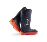 Botas de Trabajo para Hombres y Mujeres, Botas de Seguridad con Puntera y Suela de Acero, aislantes hasta -40 Grados, Steplite X StormGrip, Azul-Naranja, EU 41