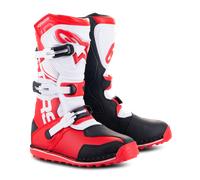 Botas de Trial Alpinestars Tech T Rojo brillante/Negro/Blanco42 Rojo brillante,Negro,Blanco