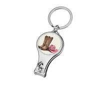 Botas de vaquera con sombrero de vaquero rosa, cortaúñas, cortaúñas, cortador profesional de uñas, cortador de cutículas para mujeres y hombres
