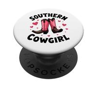 Botas de vaquera del sur Sassy Country Bailando Humor occidental PopSockets PopGrip Adhesivo