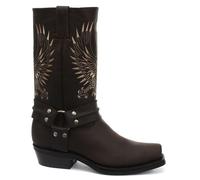 Botas de Vaquero de Cuero Marrón para Hombres 45