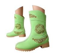Botas de vaquero para mujer, botas de caña corta, botas occidentales, botines para festivales, botas de equitación, vaquero, botas occidentales, botas de barco, botas de tobillo con agujeros en el