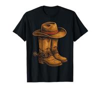 Botas de Vaquero Texas Western Southern Country Wild West Rodeo Camiseta