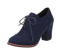 Botas De Verano Mujer-Botas De Tobillo para Mujer De TacóN Grueso con Cordones Tallados BritáNicos De Comercio Exterior Europeo Y Americano Coronel Botas Mujer