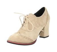 Botas De Verano Mujer-Botas De Tobillo para Mujer De TacóN Grueso con Cordones Tallados BritáNicos De Comercio Exterior Europeo Y Americano Coronel Botas Mujer